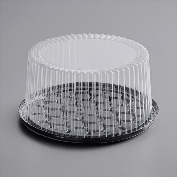 Premium select 9" High Dome Cake Display Container with Clear Dome Lid - 40/Case