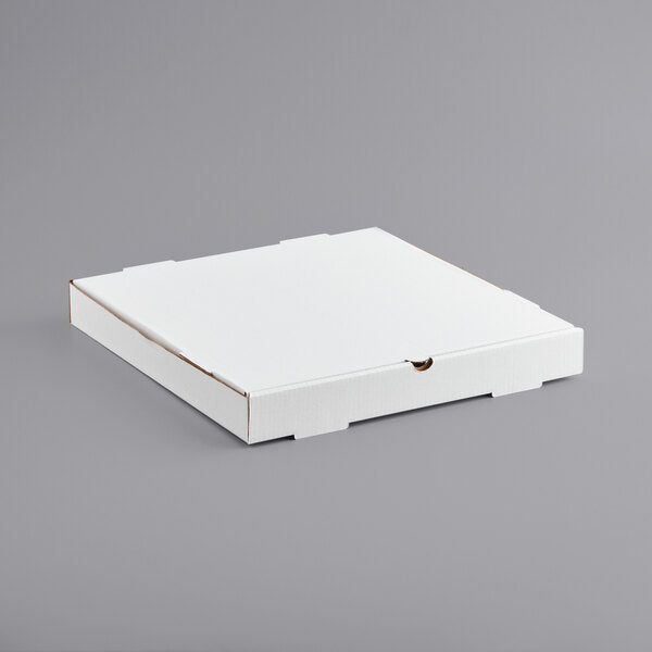 Premium select 16" x 16" x 2" White Customizable Corrugated Plain Pizza Box - 50/Case