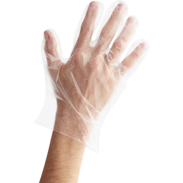 Premium select Medium Disposable Food Service Poly Gloves - 1000/Case