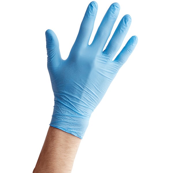 Premium select Products Powder-Free Disposable Blue Exam Grade Nitrile 4 Mil Thick Textured Gloves - Medium - 1000/Case
