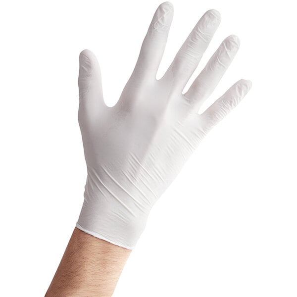 Premium select Products Nitrile White 3 Mil Thick All Purpose Powder-Free Textured Gloves - Large - 1000/Case