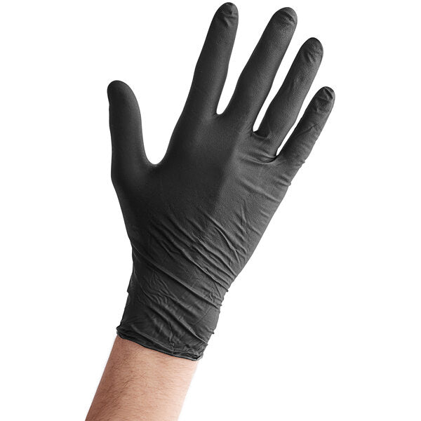 Premium select Pro Nitrile Black 6 Mil Heavy-Duty Powder-Free Textured Gloves - Small - 1000/Case
