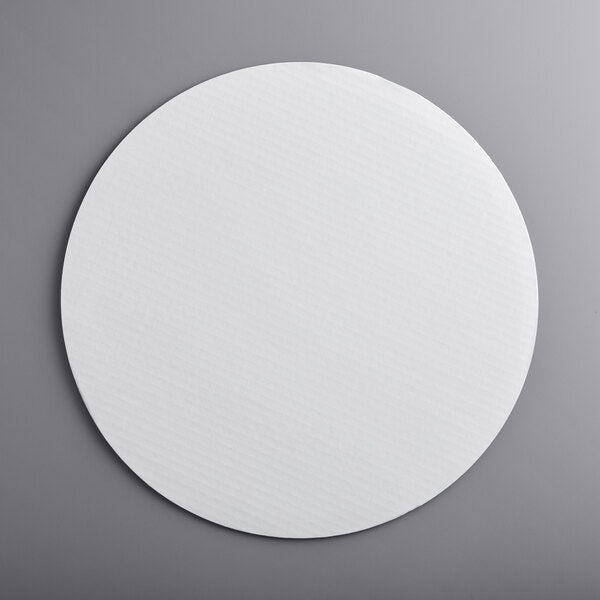 Premium select 18" White Corrugated Grease-Resistant Cake Circle - 100/Case