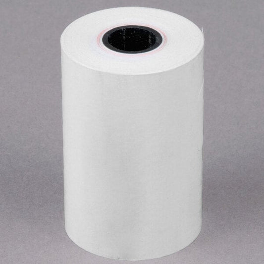 A white Point Plus thermal paper roll with a black core.