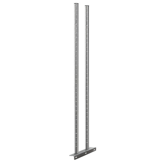 A metal pole with two metal rods attached.