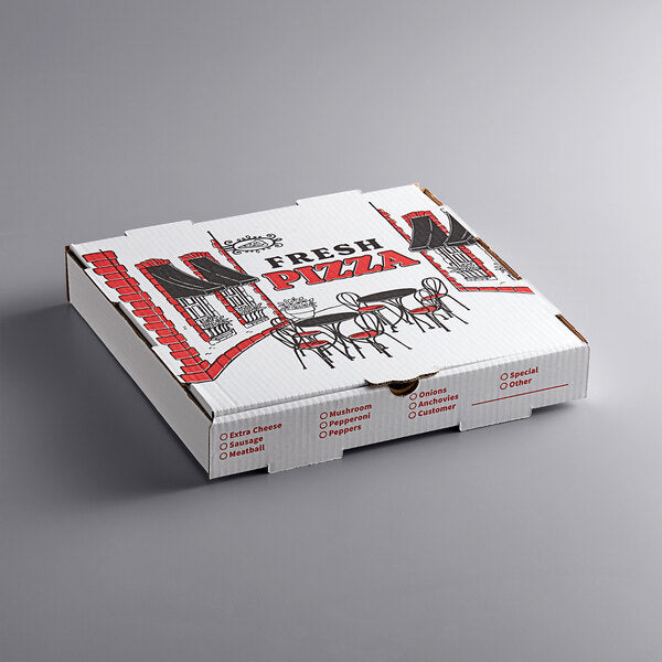 Premium select 12" x 12" x 2" White Corrugated Pizza Box - 50/Case