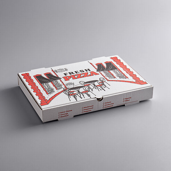 Premium select 17" x 12" White Corrugated Pizza Box - 50/Case