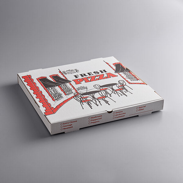 Premium select 20" x 20" x 2" White Corrugated Pizza Box - 25/Case