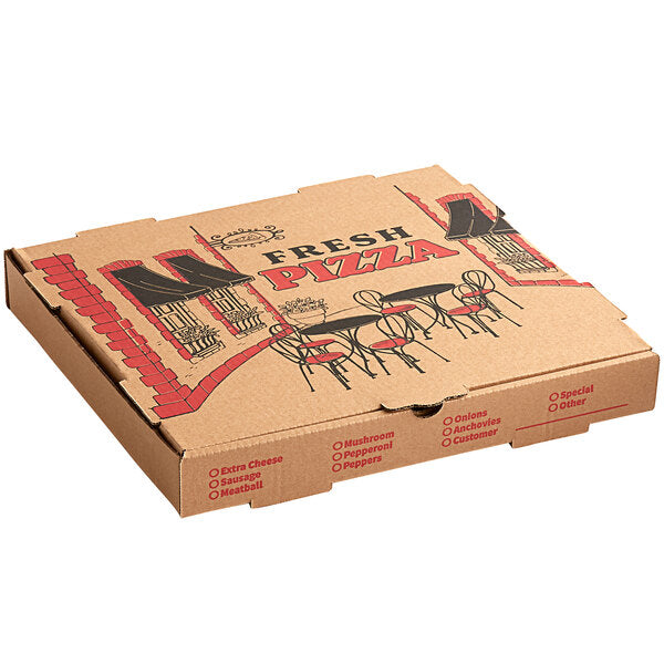 Premium select 14" x 14" x 2" Kraft Corrugated Pizza Box - 50/Case