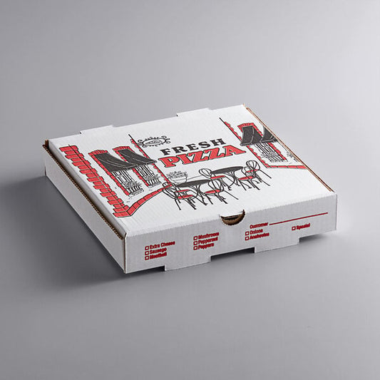 Premium select 17" x 25" x 2" White Corrugated Pizza Box - 25/Case