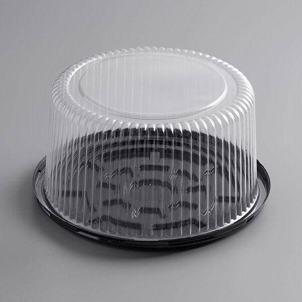 Premium select 8" High Dome Cake Display Container with Clear Dome Lid - 50/Case