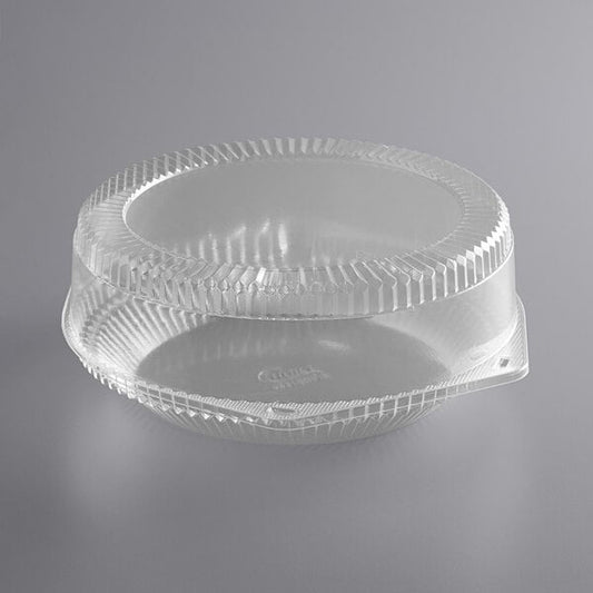 Premium select 10" Clear Hinged Pie Container with High Dome Lid - 100/Case