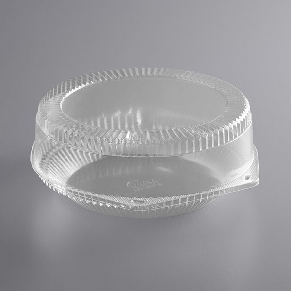Premium select 10" Clear Hinged Pie Container with High Dome Lid - 25/Case