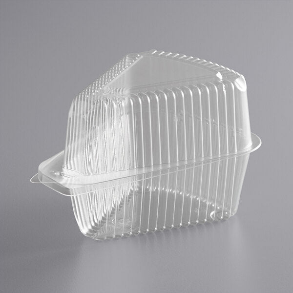 Premium select 5" Clear Hinged Slice Container with High Dome Lid - 300/Case