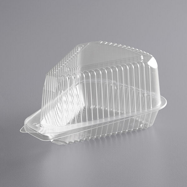 Premium select 5" Clear Hinged Slice Container with Medium Dome Lid - 300/Case
