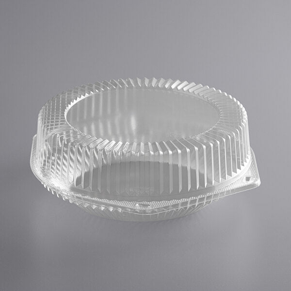 Premium select 9" Clear Hinged High Dome Pie Container - 100/Case