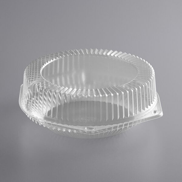 Premium select 9" Clear Hinged High Dome Pie Container - 25/Case