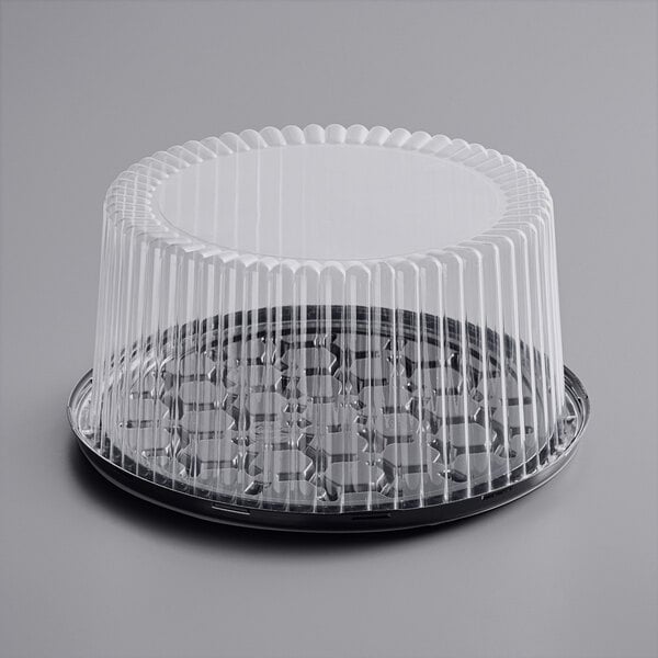 Premium select 9" High Dome Cake Display Container with Clear Dome Lid - 20/Case