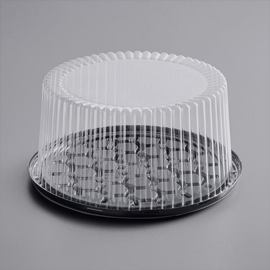 Premium select 9" High Dome Cake Display Container with Clear Dome Lid - 40/Case