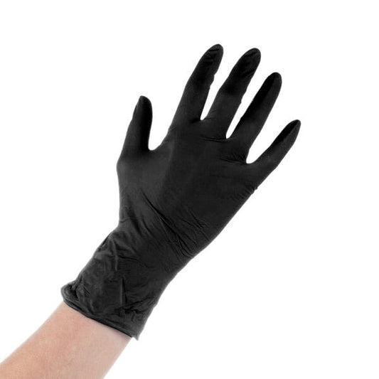 Premium select Powder-Free Disposable Black Hybrid 3 Mil Thick Gloves - Small - 1000/Case