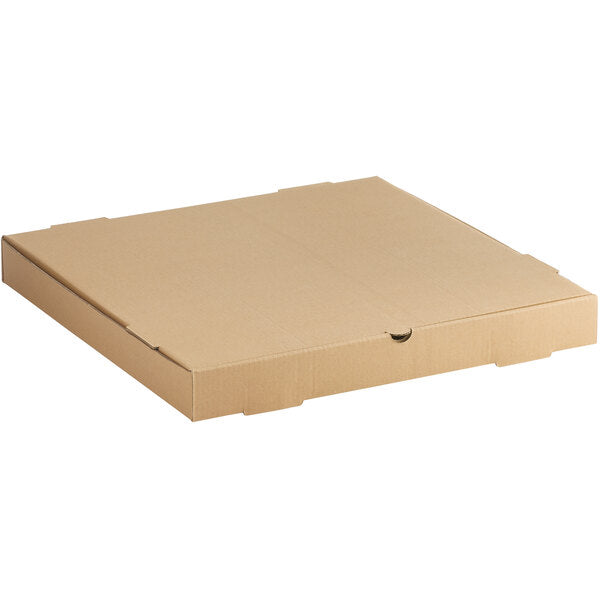 Premium select 18" x 18" x 2" Kraft Customizable Corrugated Plain Pizza Box - 50/Case