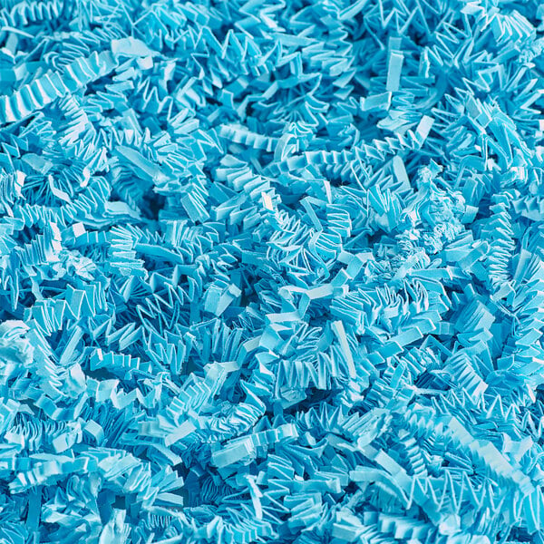 Premium select Light Blue Crinkle Cut™ Paper Shred - 10 lb.
