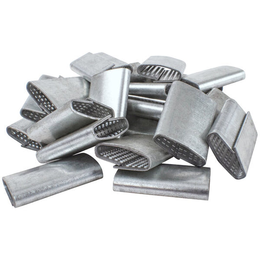 Premium select 1/2" Serrated Push-On Seal for Poly Strapping - 1000/Case