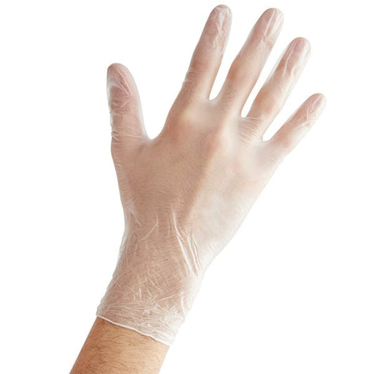 Premium select Products Powder-Free Disposable Clear Vinyl Gloves for Foodservice - Small - 1000/Case