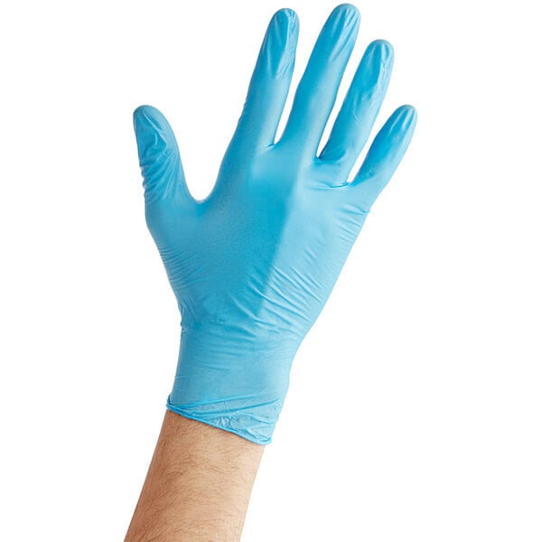 Premium select NexGen Powder-Free Disposable Blue Hybrid 3 Mil Thick Gloves - Large - 1000/Case