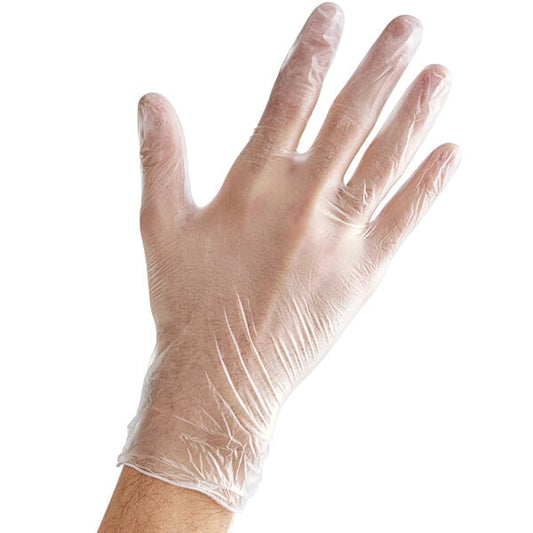 Premium select Products Clear Powdered Disposable Vinyl Gloves for Foodservice - Large - 1000/Case