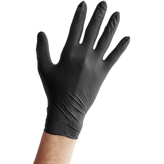Premium select Powder-Free Disposable Nitrile Black 5 Mil Thick Textured Gloves - Large - 1000/Case