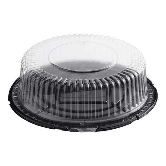 Premium select 10" Low Dome Cake Display Container with Clear Dome Lid - 40/Case