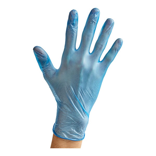 Premium select Products Powder-Free Disposable Blue Vinyl Gloves for Foodservice - Small - 1000/Case