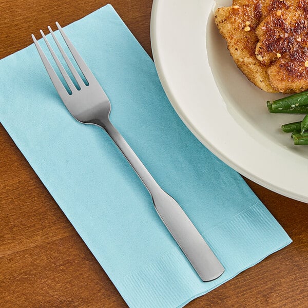 Choice Bellwood 7 5/8" 18/0 Stainless Steel Medium Weight Dinner Fork - 12/Case