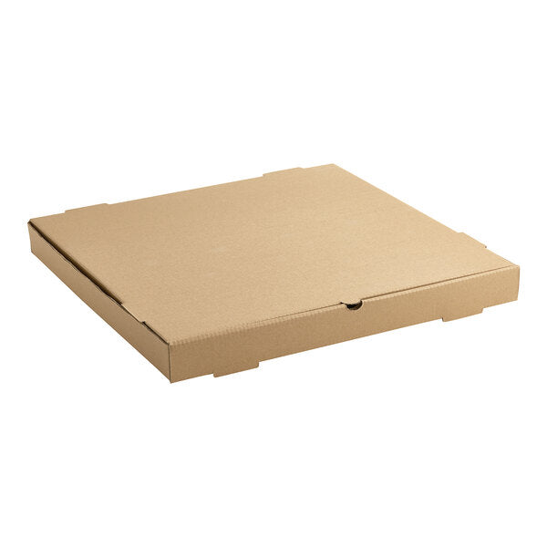 Premium select 20" x 20" x 2" Kraft Customizable Corrugated Plain Pizza Box - 25/Case
