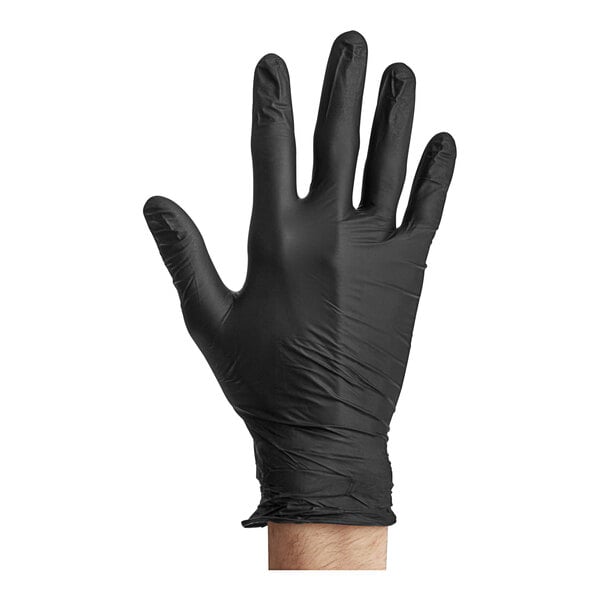 Premium select Products Nitrile 3.5 Mil Thick Black All-Purpose Powder-Free Disposable Gloves - Large - 1000/Case